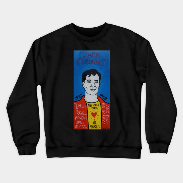 Jack Kerouac Crewneck Sweatshirt by krusefolkart